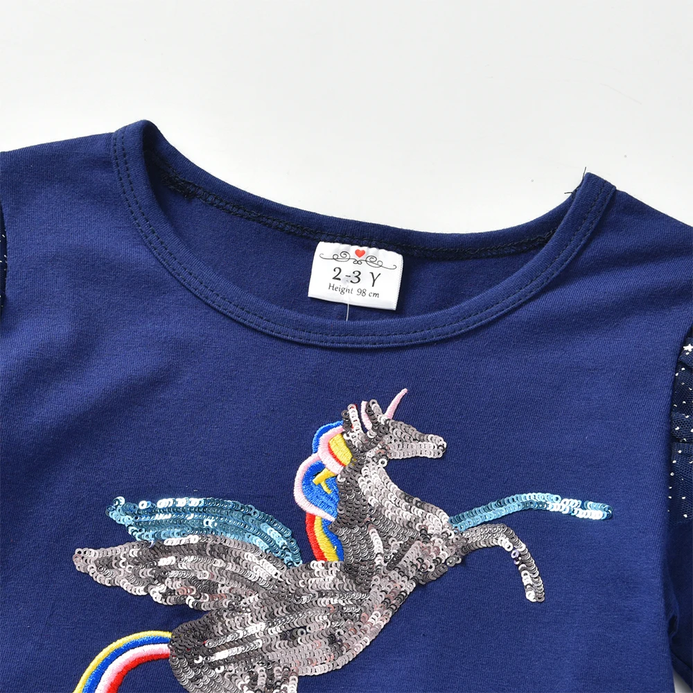 VIKITA New Kids Dress For Girls Halloween Party Children Costume Winter Girls Dresses Unicorn Cartoon Girls Clothing Wear 3-8Y