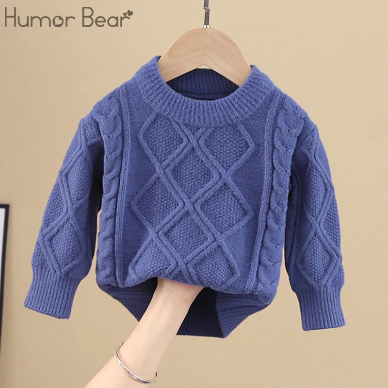 

Свитер детский осенний трикотажный с длинным рукавом и круглым вырезом