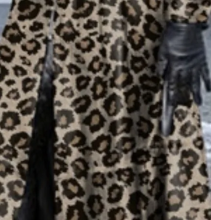 Vintage Pu Jacket  Winter  Women's Faux Leather Coat Women Fashion Snake Leopard Print Zipper Retro Coat Female