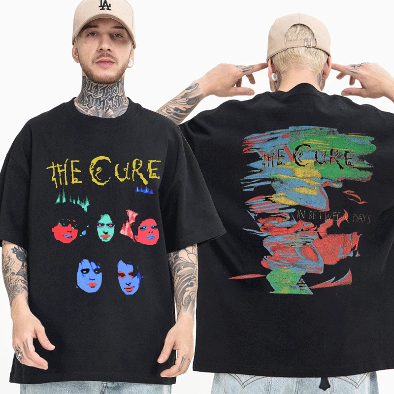 

Rock Band The Cure In Between Days 1985 T Shirt 90s Vintage Punk Gothic T-shirts Men's Cotton Short Sleeve Oversized Tshirts
