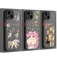 japanese popular anime collection for apple iphone 13 12 11 mini xs pro max 8 7 6 plus frosted translucent funda phone case