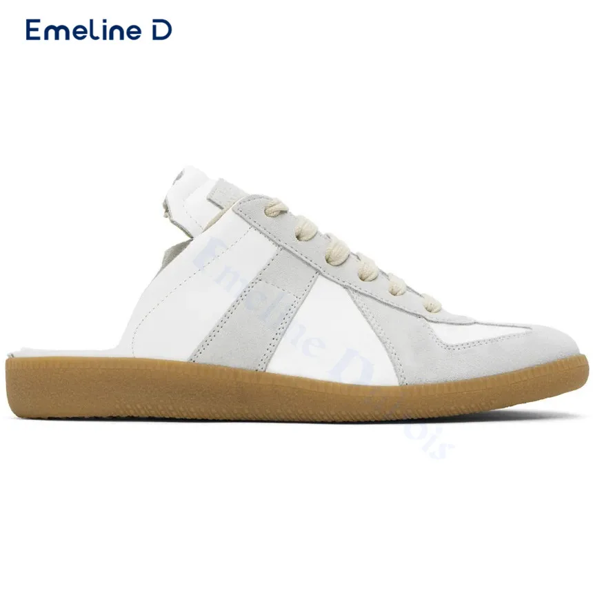 Черно-серые тапочки с закрытым носком в тон кожаная повседневная обувь со