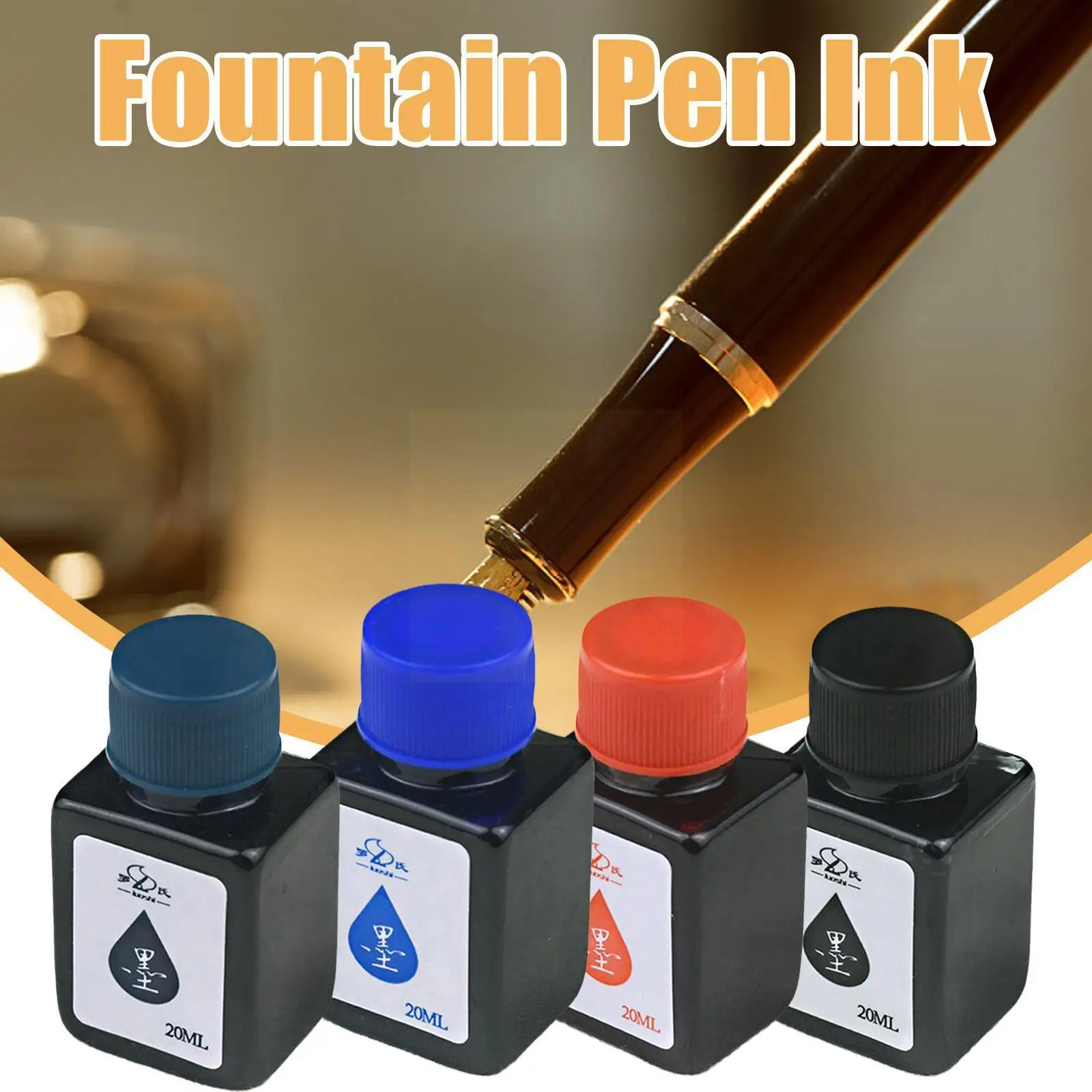 

20ml Fountain Pen Ink Dip Pen Ink Bottle Blue Ink Refilling Sac Writing Students Inks Available Stationery Calligraphy Ink Z7e6