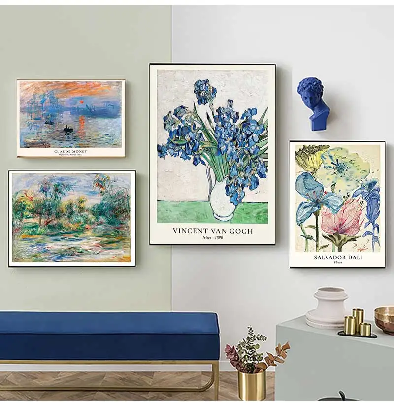 Настенная картина Ван Гога из серии Звездные вазы винтажная Картина на холсте с