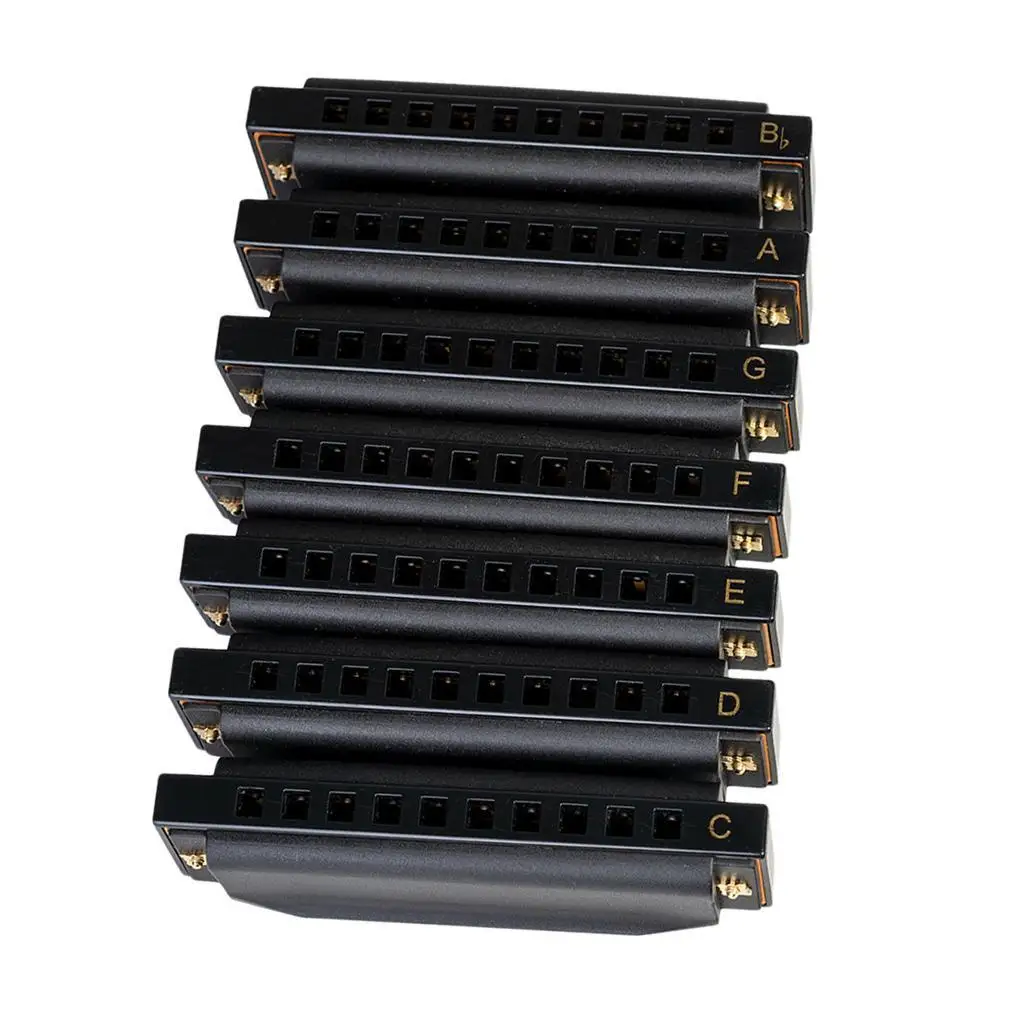 

NAOMI Piedmont Blues Harmonica Harp Set of 7 with Case
