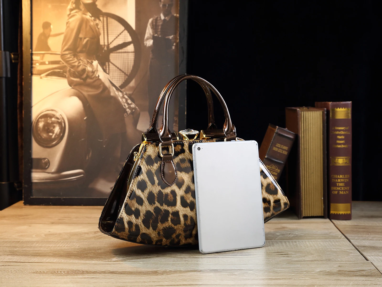 Женская сумка-Кроссбоди с леопардовым принтом