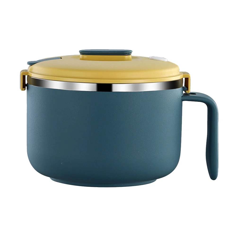

Bowl Steel Stainless Noodle Ramen Bowls Metal Salad Cereal Instant Kitchen Noodles Cooking Serving Lid Tableware Cup Rice