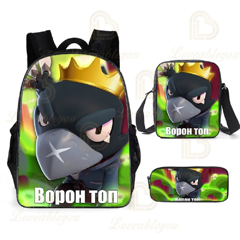 Shooter Tick and Star Cartoon Student NITA Game 6 To 19 Years Kids Leon Backpack 3D Boys Girls Pencil Children Bag |