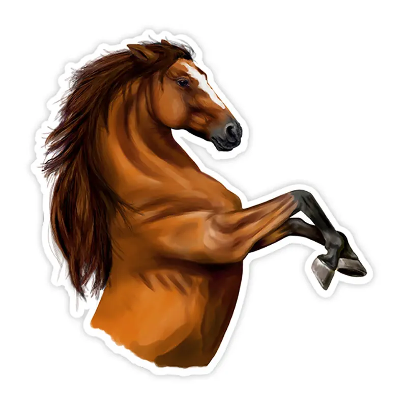 

W-1175 Creativity Jumping Horse Modeling Personality Car Sticker PVC Fashion Auto Window Bumper Waterproof Quality Decals Decor