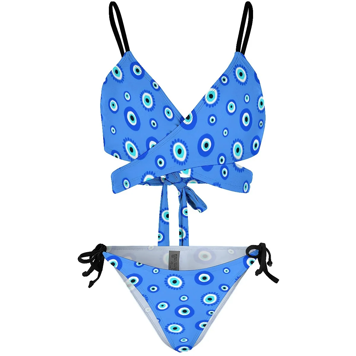 Купальник бикини с принтом сглаза и деревьев греческий амулет сексуальный