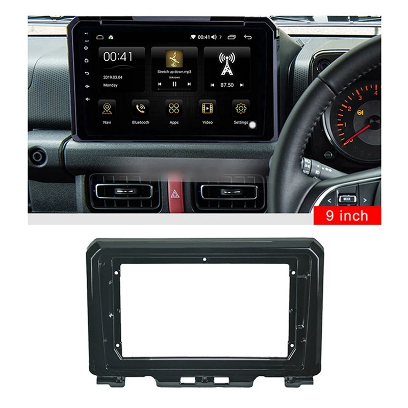 Car Radio Fascia For Suzuki Jimny 2018-2020 Stereo Dash Kit Fit Installation Trim Facia Face Panel Frame Parts