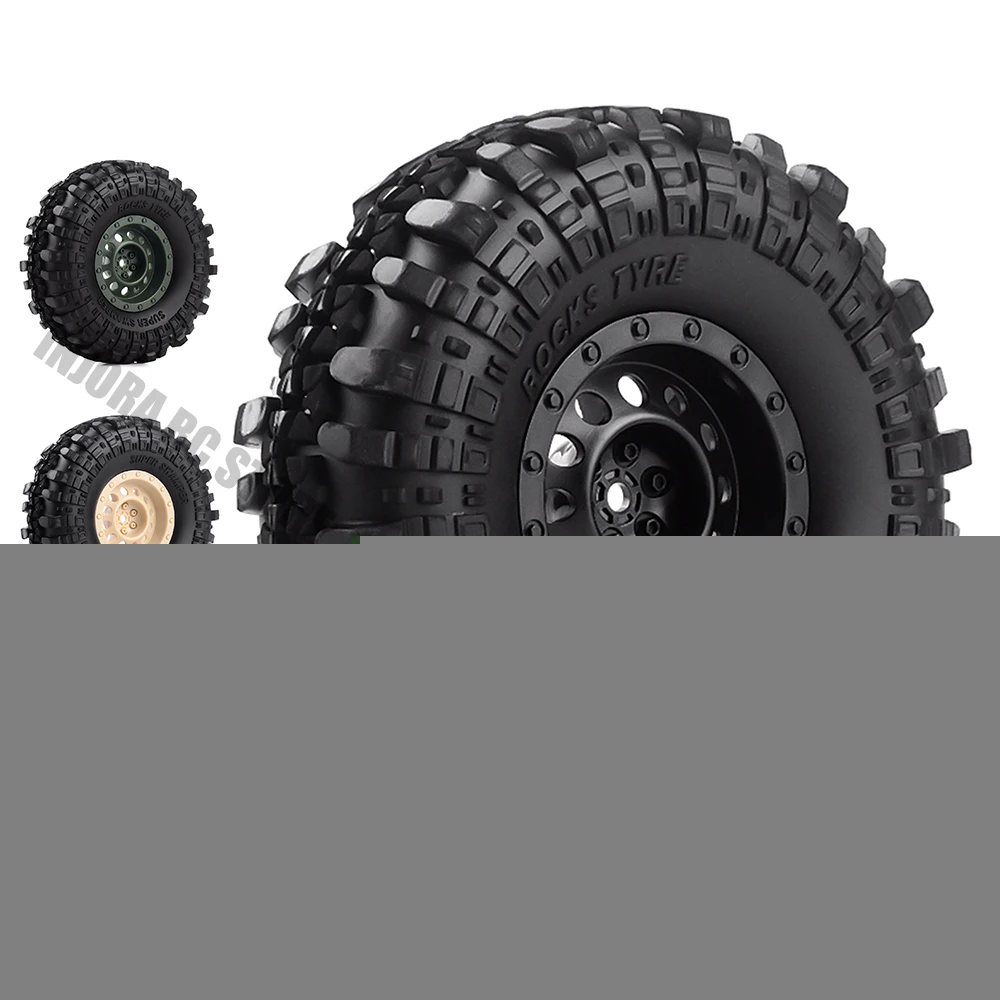 

4 шт./компл. 1.9 дюймов каменная шины для грузовика-вездехода и пластиковый обод колеса 1,9 дюйма для 1:10 RC Гусеничный осевой SCX10 90046 AXI03007 Tamiya CC01 D90