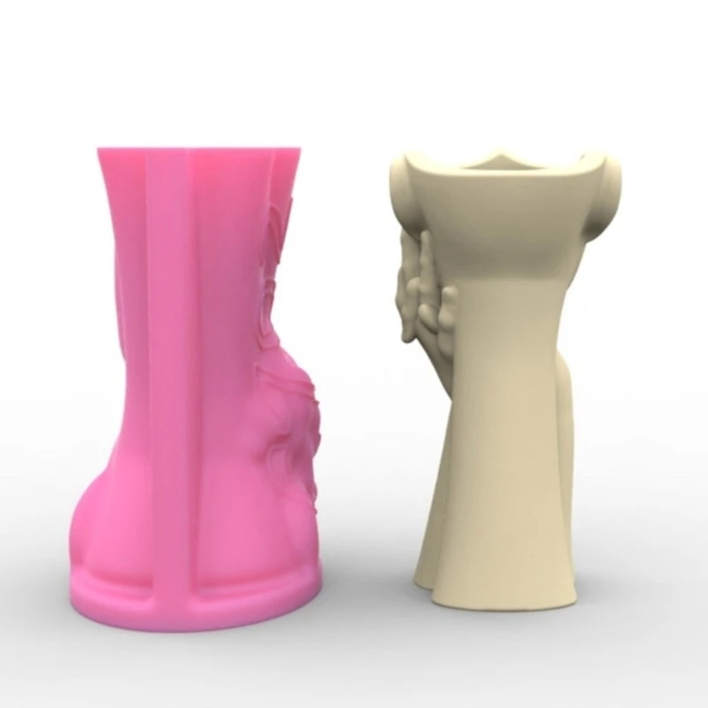 Абстрактное лицо Цветочные горшки Формы для эпоксидной смолы Держатель ручек