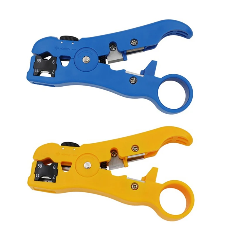 

Wire Coax Coaxial Stripping Tool For UTP/STP RG59 RG6 RG7 RG11 Universal Cable Stripper Cutter Pliers Crimping Tools Parts