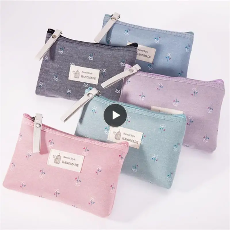 

Women Small Floral Makeup Bags Zipper Makeup Bag Durable High-quality Storage Bag Travel Organizer Waterproof Cosmetic Bag