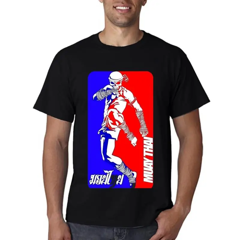 

New MUAY THAI Boxinger LOGO KICKBoxinger MMA Men's White Black T-Shirt Size S to 2XL New T-Shirt Men Fashion T Shirts Fashion