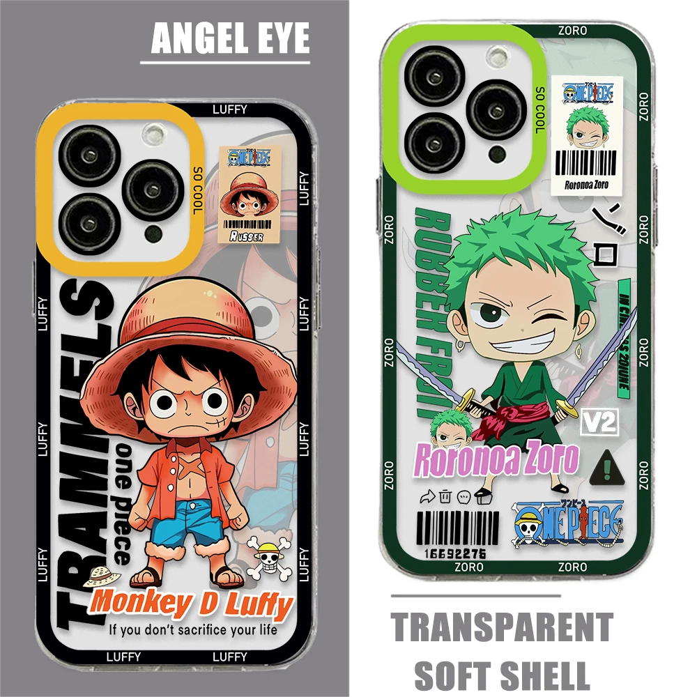 

Anime Ones Pieces Roronoa- Zoro Phone Case For iPhone 14 13 12 Mini 11 Pro Max X XR XS 7 8 Plus Soft Silicone Transparent Cover