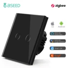 Умный выключатель BSEED ZigBee, настенный переключатель с Wi-Fi, 123 клавишами, без светильник денсатора, сенсорный, для умного дома, Google Alexa
