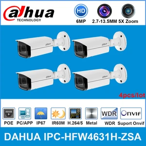 Камера видеонаблюдения Dahua, 6 МП, встроенный микрофон, слот для карты Micro SD, 2,7-13,5 мм, 5X зум, 4 шт./лот