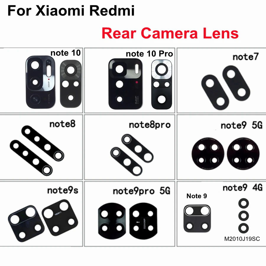

Note9s Rear Back Camera Glass Lens For Redmi Note 9S 9 10 10S 7 8 Pro 9 5G Camera Lens Replacement For Redmi Note Note 9s