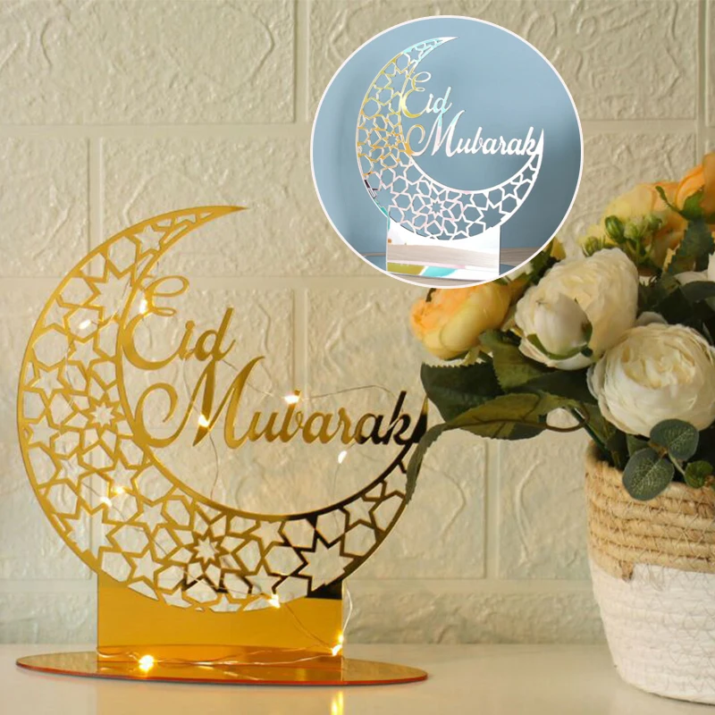 

Party EID Acrylic Decorations Ornament Home Mubarak Islamic Decorations NEW