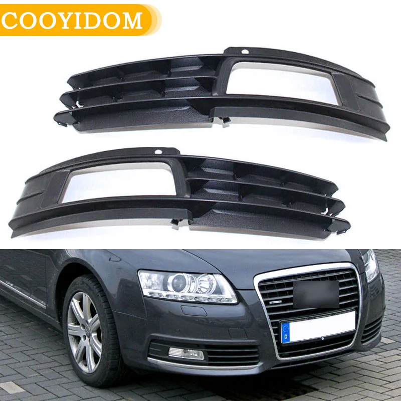 

Car fog Lights Cover For Audi A6 C6 Sedan Avant 2008 2009 2010 2011 Lower Bumper Grill FogLight Lamp Grille Cover Replacement