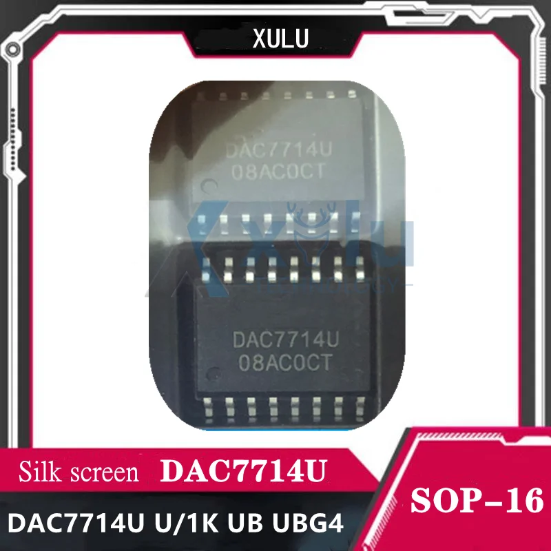 

DAC7714 DAC7714U DAC7714U/1K DAC7714UB DAC7714UBG4 SOP-16 12-bit 4-channel digital-to-analog converter chip