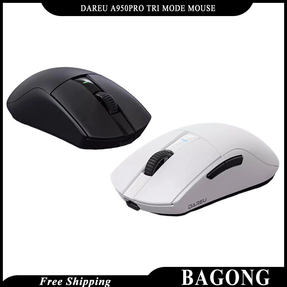 Мышь Dareu A950 Pro, тройной режим, Paw3395 A950pro, игровая мышь, внешний вес, Bluetooth, беспроводной аксессуар для компьютера, офисных игр