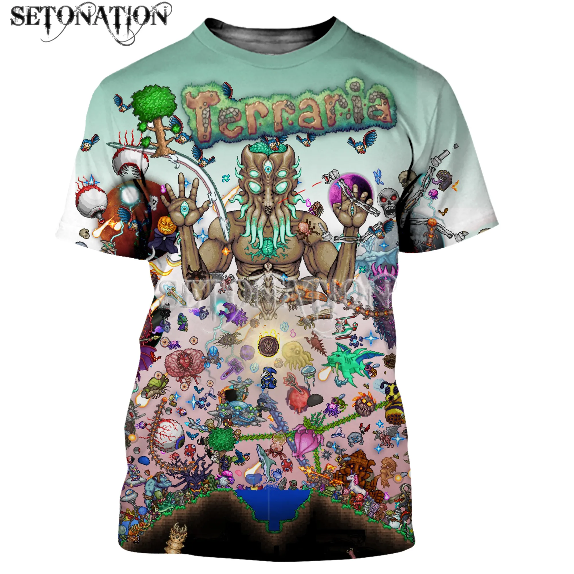 

Terraria Game men/women 3D High Quality printed t-shirts casual style t shirt streetwear tops dropshipping