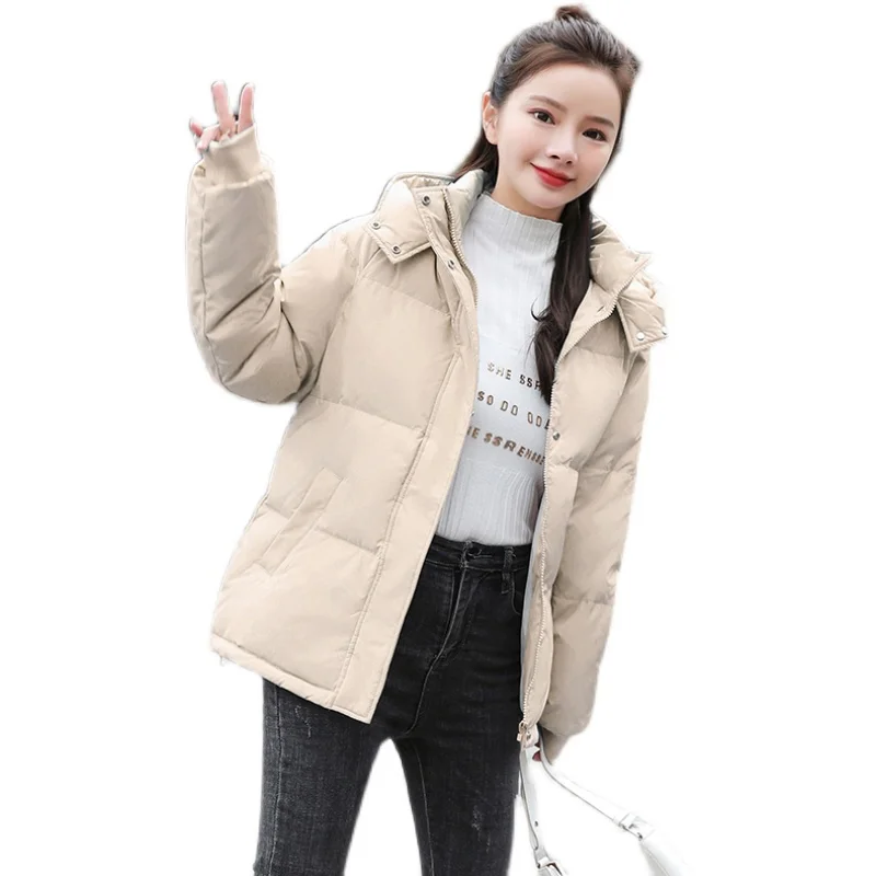 Fashionable short thickened warm and slimming down cotton jacket