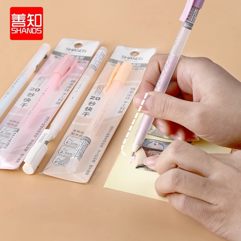 Handmade Glue Pen Dot Glue Pen Solid Glue Stick Pen Shape Candy Color Quick-drying High Viscosity Creative Students Stationery