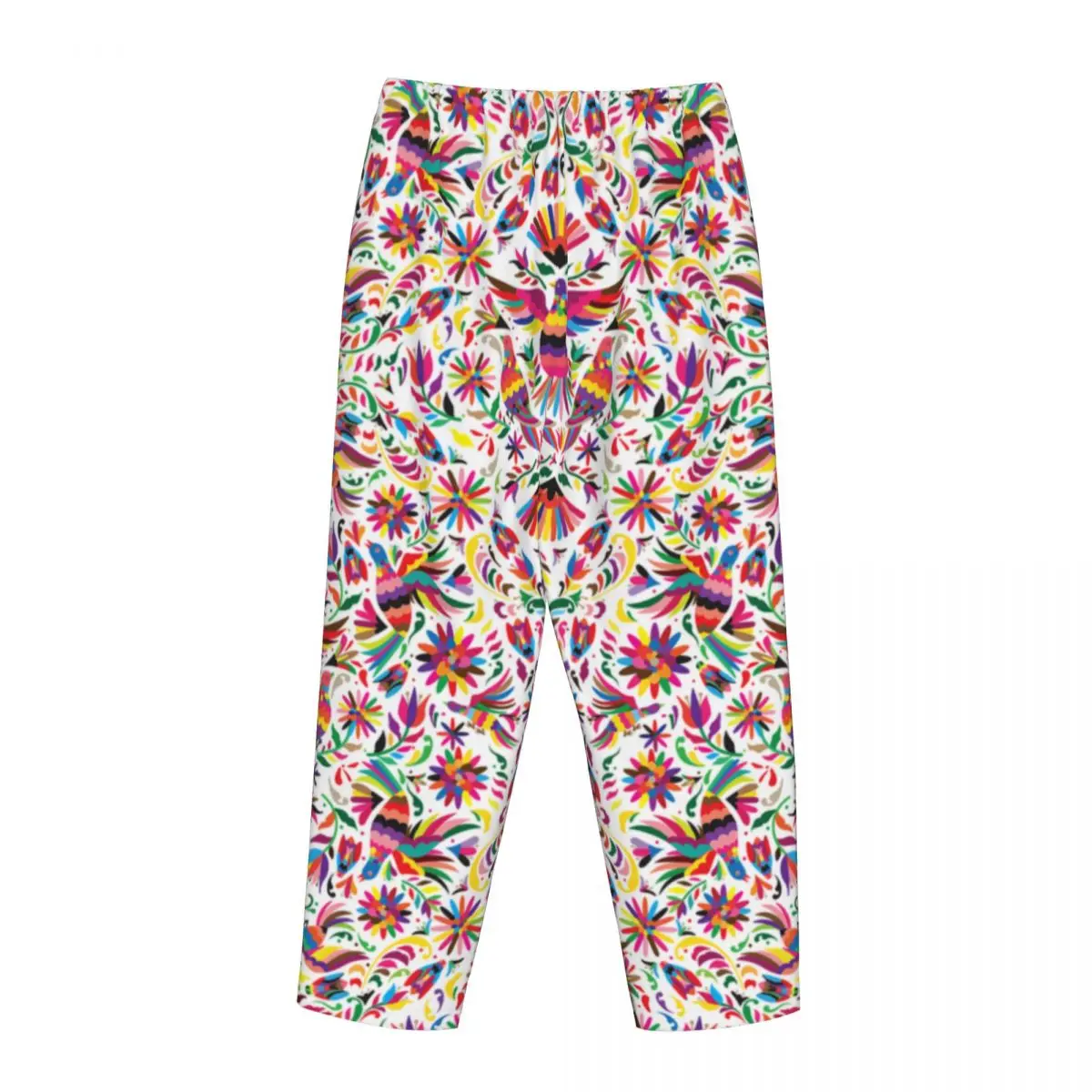 Пижамные штаны для женщин с принтом мексиканских цветов и карманами