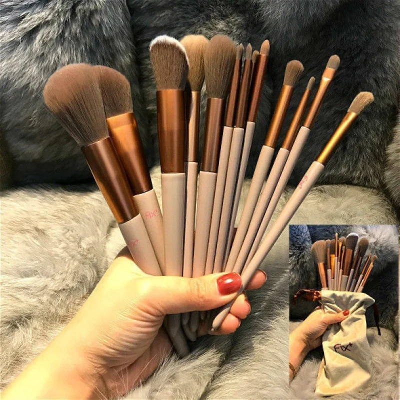 

13pcs/set Makeup Brushes Women's Soft Eyeshadow Foundation Powder Cosmetic Brushes Set with Cloth Bags Beauty Makeup Accessories