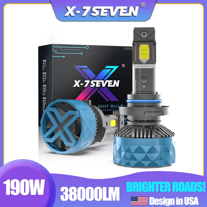 X7SEVEN X-Apollo Plus 38000LM 190W H7 H4 H11 Светодиодный CANBUS Lamp 9005 HB3 9006 9012 H1 9007 H13 9004 автомобильная