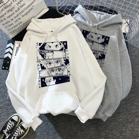 Anime Hunter x Hunter Hoodie Women/men Sweatshirt Kilua Zodyck Black Hooded Clothes Women Hoodies Hunter x Hunter Tops