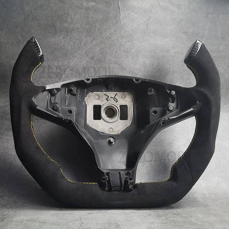 Рулевое колесо Pilot из гладкой кожи под заказ для Tesla Model S X 2014-2022