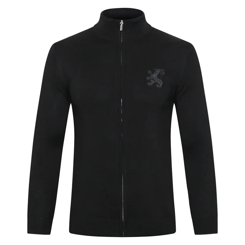 Мужской Повседневный шерстяной кардиган теплый Эластичный свитер большой