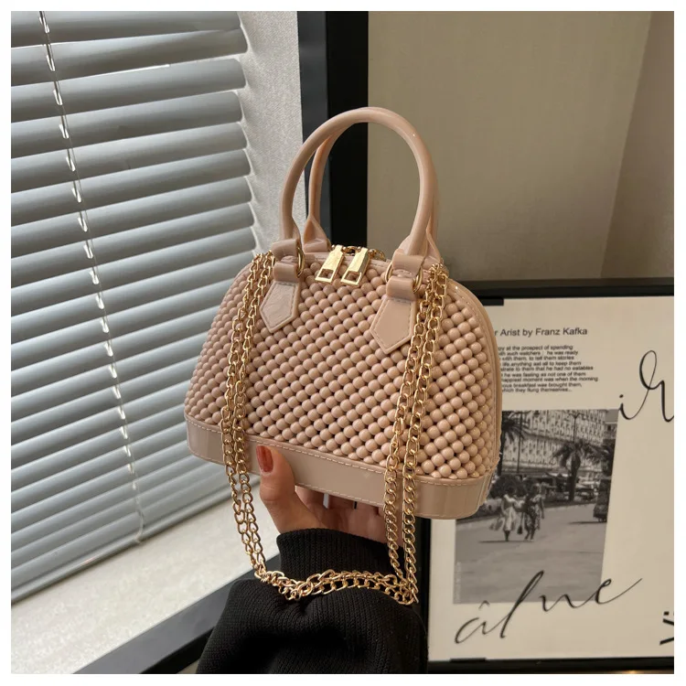 

Fashion Versatile Solid Color Beaded Handheld Women's Bag 2023 Hot Selling Fashion Trend Crossbody Bag Chain Shoulder Bag