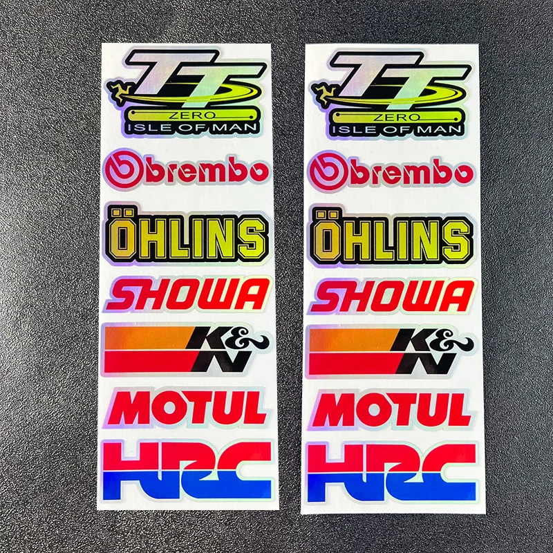 

Laser Colorful Stickers Motorcycle Car Electric Vehicle Locomotive Decoration Sponsor Waterproof Decals #cf064 For YAMAHA HONDA