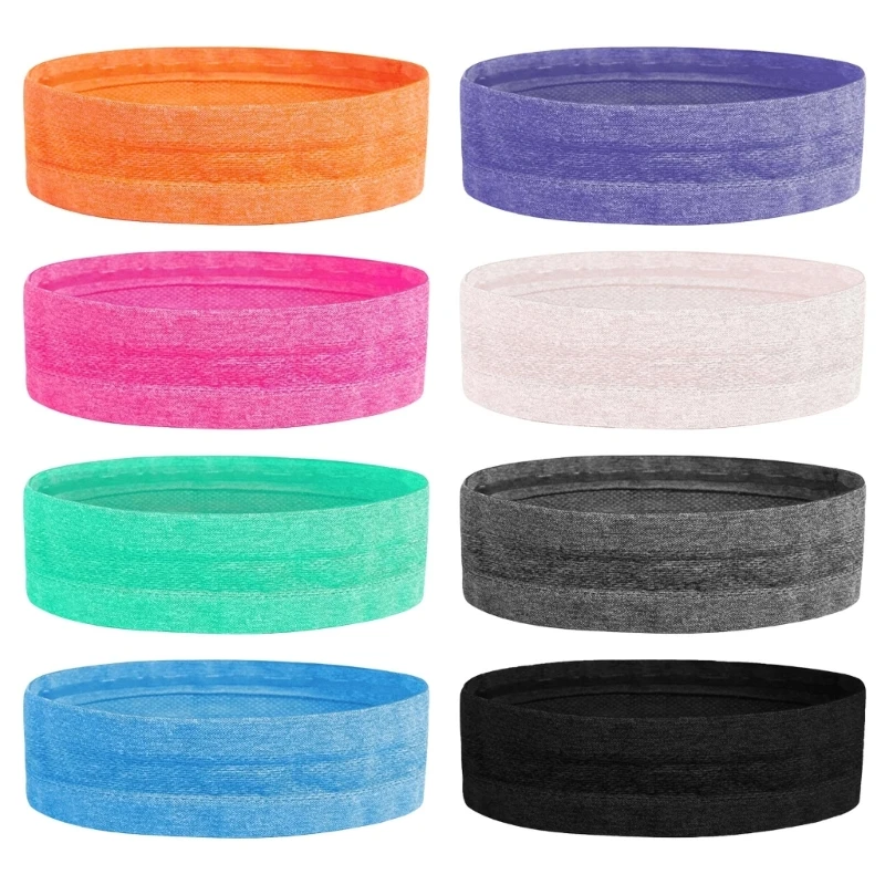 

Sweatband Sports Headband Moisture Wicking Hairband for Running,Cycling,Yoga-Spa