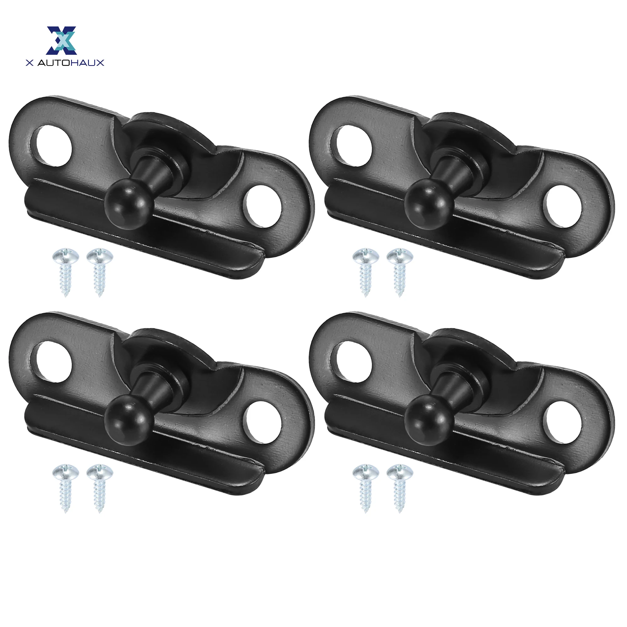 

X Autohaux 2/4 Set Car Ball Studs Mounting Brackets for Gas Struts Shocks with Screws 66x27x22mm