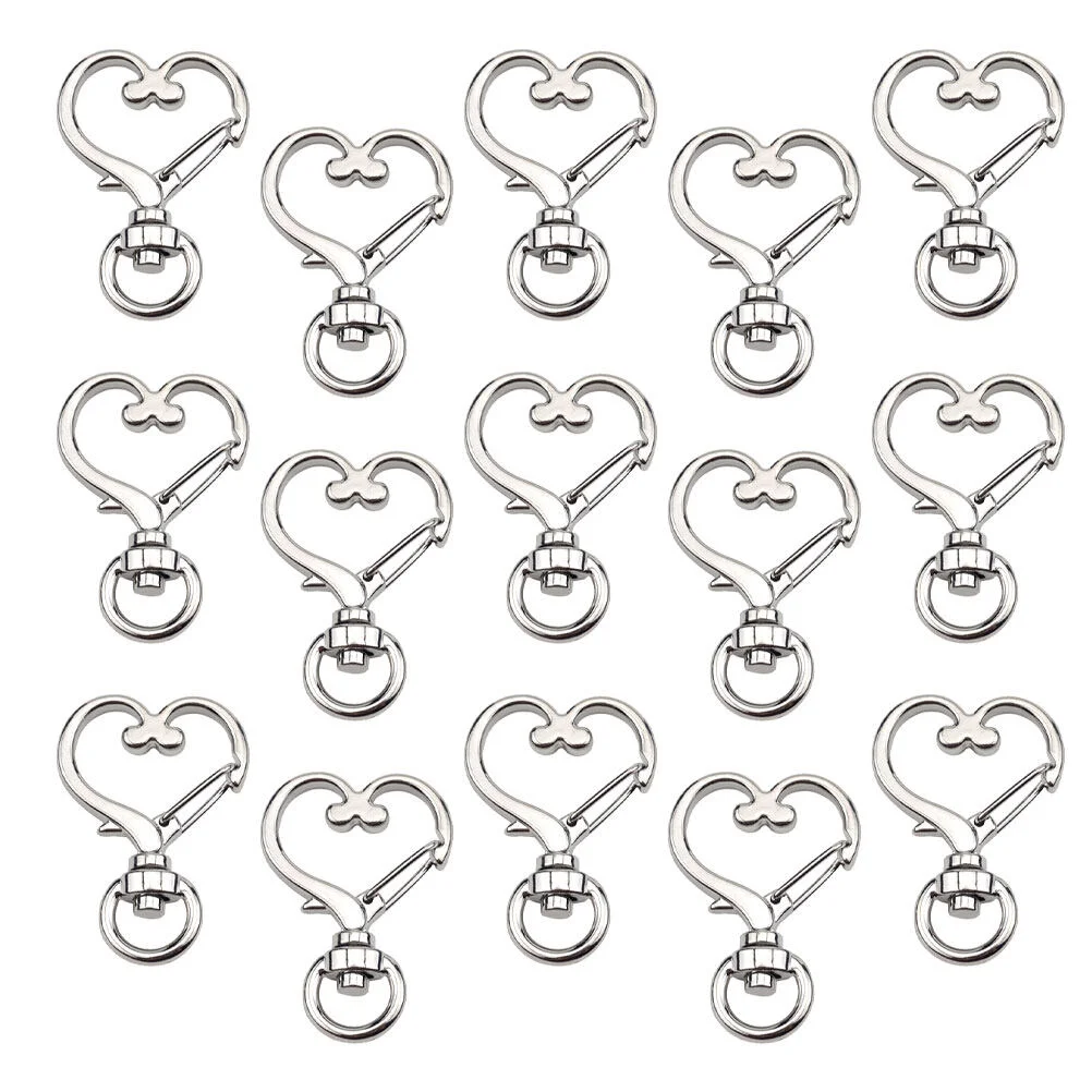 50 Pcs Creative Zinc Alloy Keychain Accessories Peach Heart Shape Alloy Keyring Buckle Key Holder Ring Decoration Gift Hanging