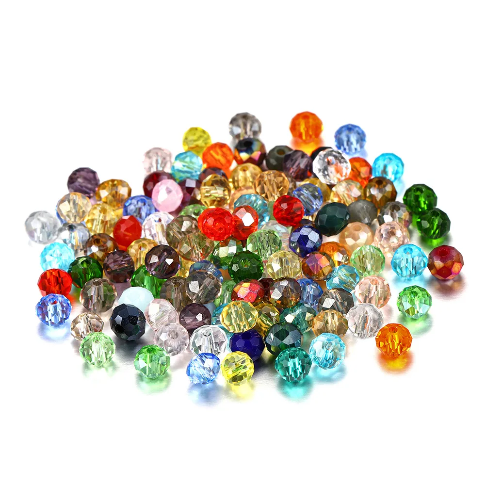 

300pcs 4 6mm Faceted Crystal Glass Beads For Jewelry Making Mostacillas Loose Spacer Round Beads Jewelry Beads DIY Bracelet