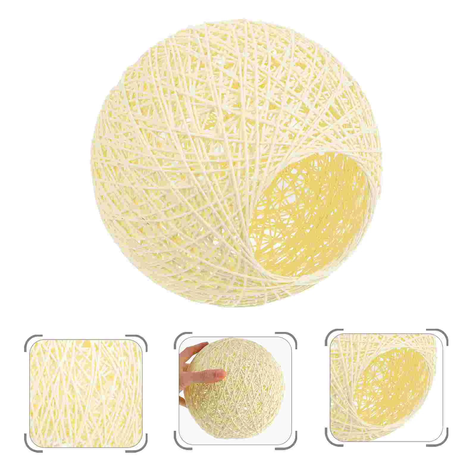 

Lamp Cover Shade Lampshade Pendant Light Shades Decorative Globe Wood Woven Chandelier Japanese Wicker Ceiling Lampshadesrattan