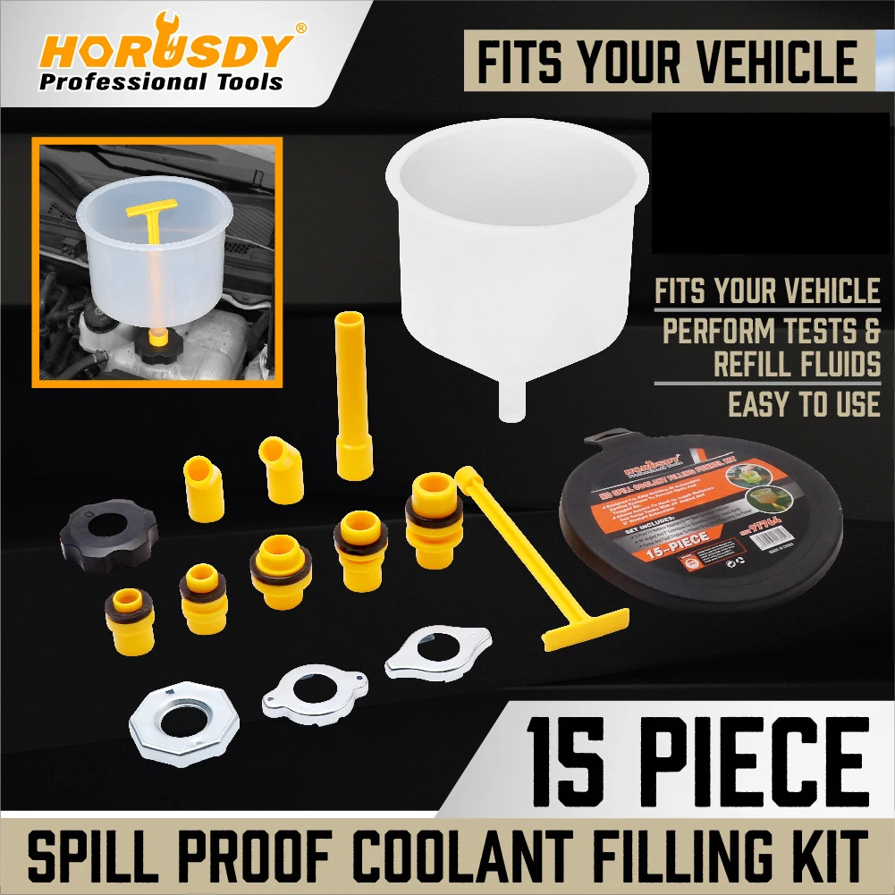 

15Pcs Coolant Filling Kit Vhicle Plastic Filling Funnel Spout Pour Oil Tool Spill Proof Car Accessories 22*20*20