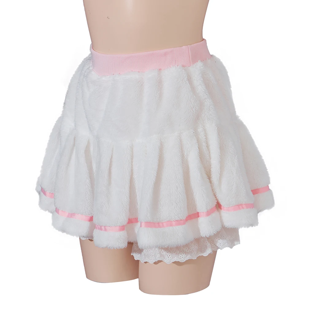 Женская зимняя флисовая мини-юбка в стиле &quotЛолита&quot |
