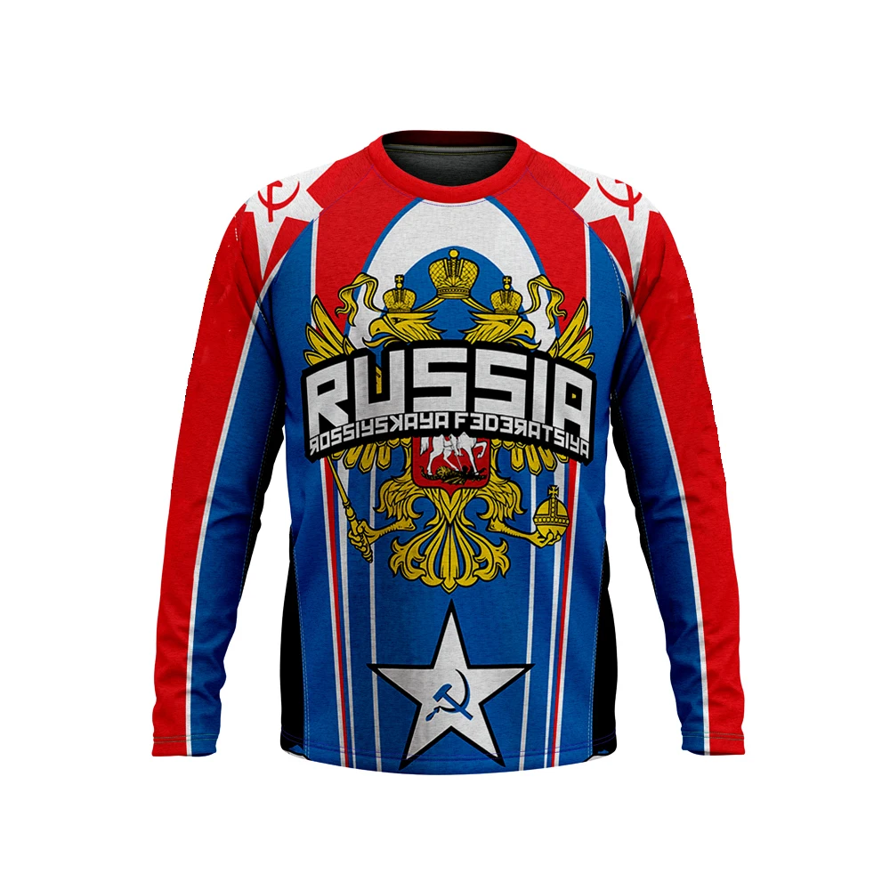 Russian Federation Russia t shirt man jerseys high quality nation team tops fans streetwear new clothing RUS country flag RU