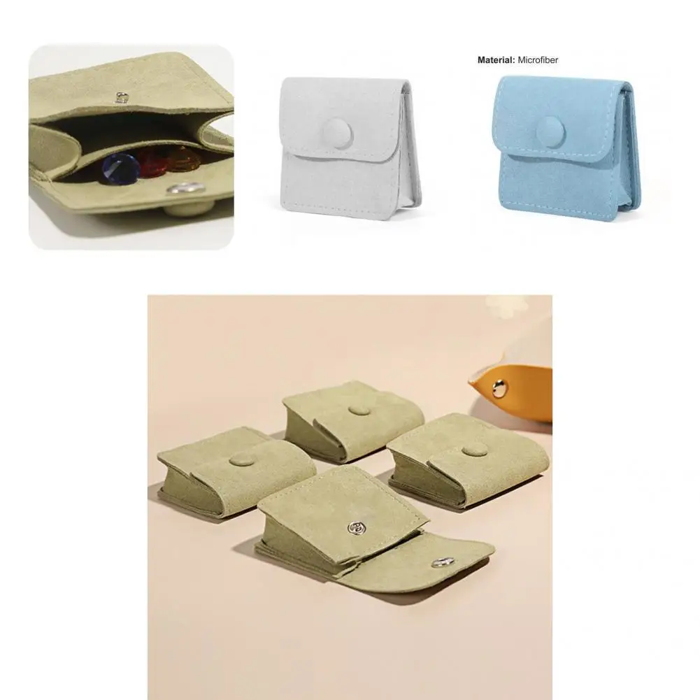 

Anti-oxidation Helpful Makeup Necklace Jewelry Pouch Shockproof Jewelry Bag Foldable for Vacation