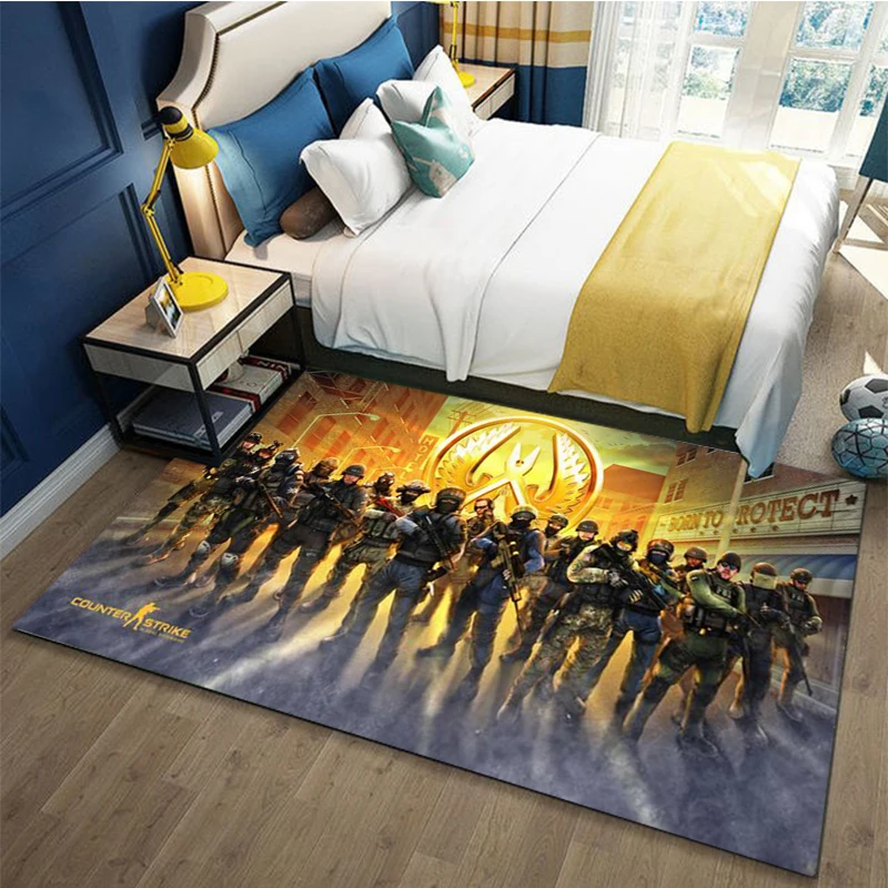 

3D game CS-GO printed carpet, living room and bedroom decorative carpet, kitchen and bathroom non slip floor mat door mat Rug