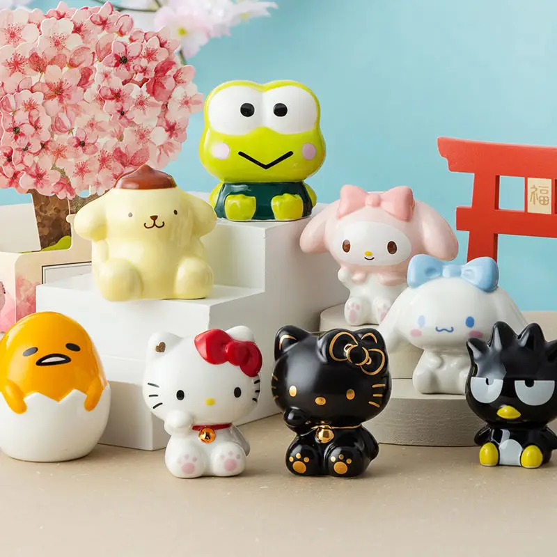 

Фигурные украшения HelloKitty, керамические аксессуары для дома, милая маленькая кукла, оригинальный креативный подарок, новинка